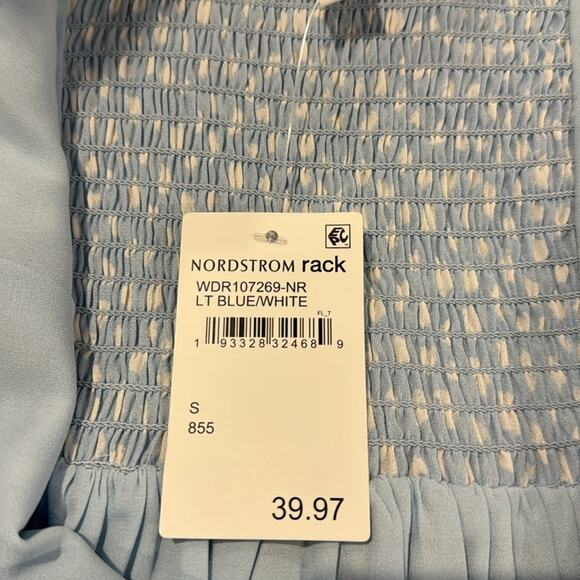 Nordstrom Socialite lined MIDI Dress with rushed back and adjustable straps. - Picture 7 of 10